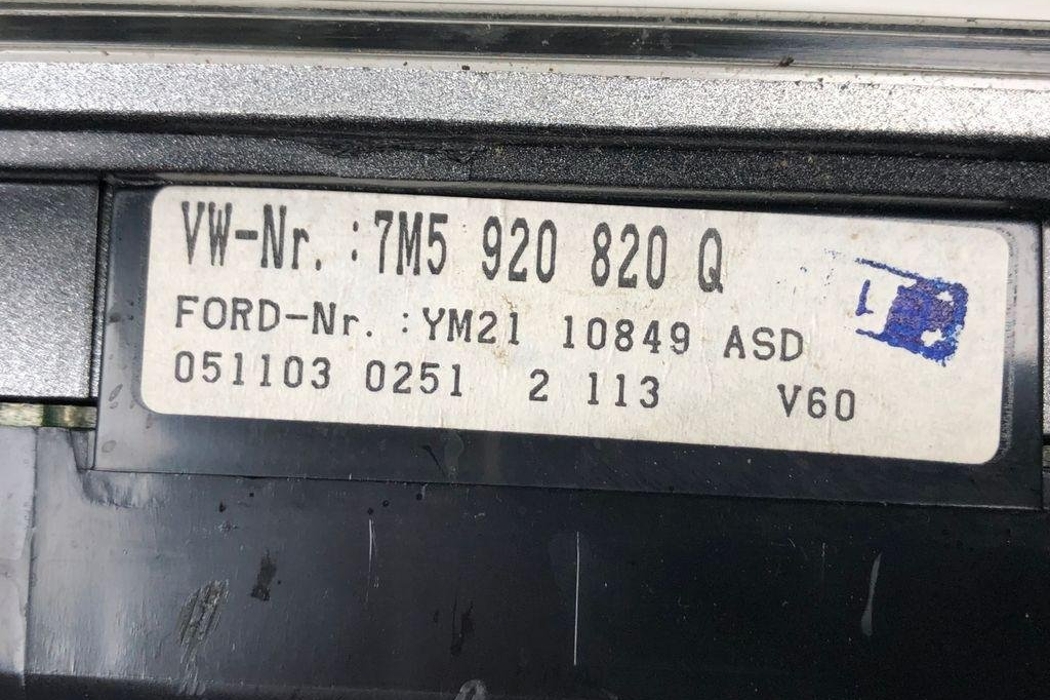 FORD Galaxy 3 generation (2015-2024) Instrumentu panelis/spidometrs 7M5920820Q 31276001