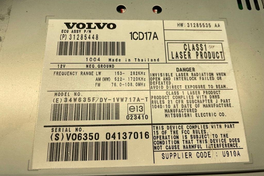 VOLVO C30 1 generation (2006-2013) Mūzikas atskaņotājs ar Navigāciju / GPS 31285448 30993940