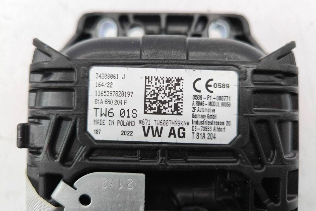 AUDI Q2 1 generation (2016-2024) Dashboard Airbag SRS 1165397820197,81A880204F 31192414