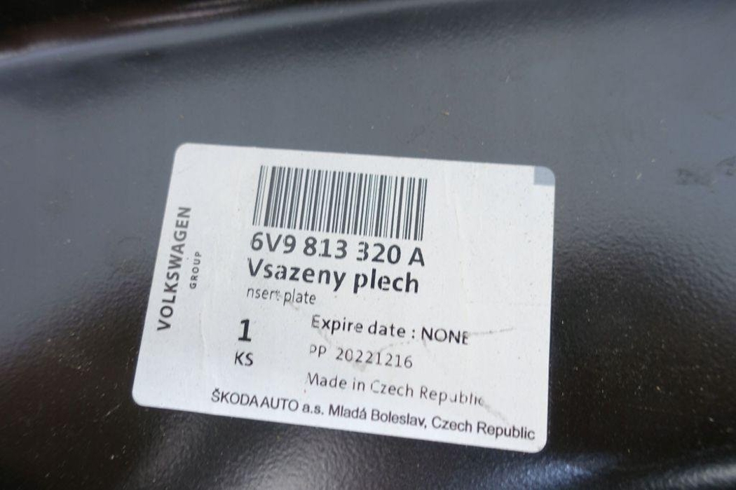 SKODA Fabia 3 generation (2014-2021) Priekšējo daļu komplekts 6V9813320A 30601093